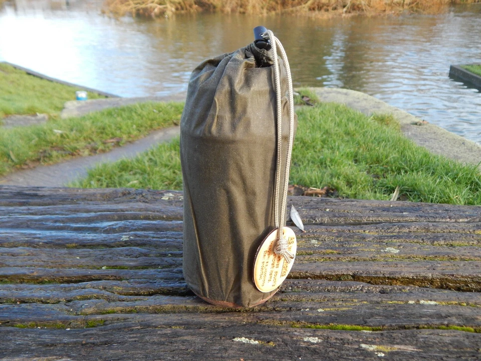 Tasche für Nalgene Flasche 1L, Weithalsflasche - Bushcraft, gewachstes Canvas. - Bild 3 von 4
