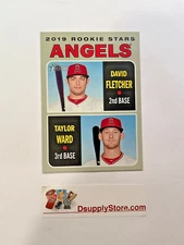 2019 Topps Heritage #74 Angels David Fletcher/Taylor Ward Rookie Card FREE SHIPP