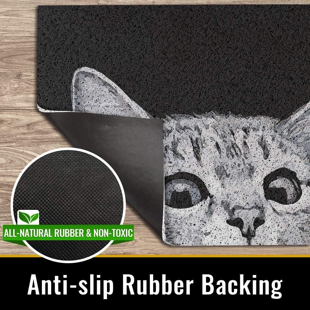 Cat Door Mat Outdoor Entrance, Durable Welcome Mat, Mud Absorbent