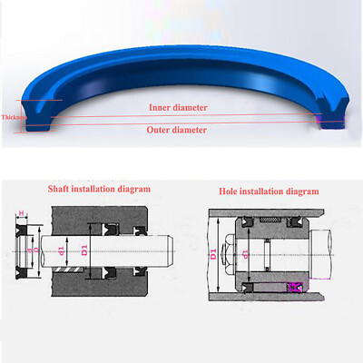JIAD Hydraulic Piston U-Cup Seal for Floor Jack 328 Series JIAD Hydraulic Piston U-Cup Seal for Floor Jack 328 Series