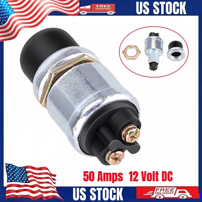 Push Button Momentary Starter 50A Ignition Switch On-Off SPST 12V DC For marine