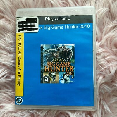 Cabela s Big Game Hunter 2010 Disk PlayStation 3 Video Game