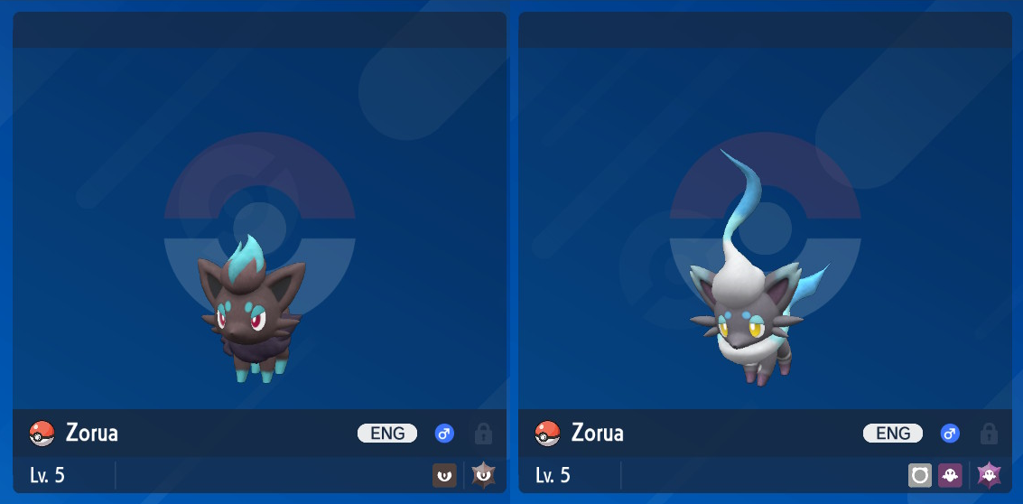 Shiny 6IV Hisuian Zoroark And Hisuian Zorua In Egg Bundle For Pokemon Legends Arceus And Scarlet Violet