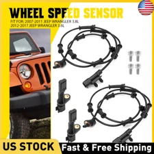 4PCS Fits Jeep Wrangler JK Wrangler ABS Wheel Speed Sensor Front L&R 68003281AA