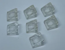 Lot x 7 Piece LEGO 54200 Slope 30 Degree 1x1x2/3 Transparent Trans-Clear