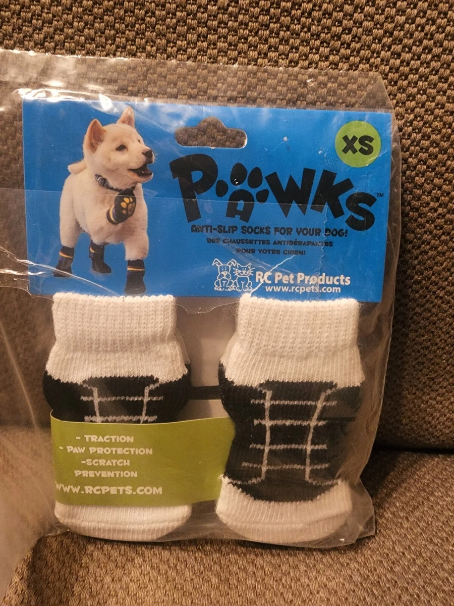 Pawks Anti Slip Socks For Your Dog Size XS Black White Sneaker