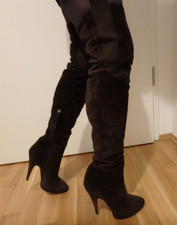 GIVENCHY High Heel Overknee Stiefel Boots Wildleder braun - EU Shipping