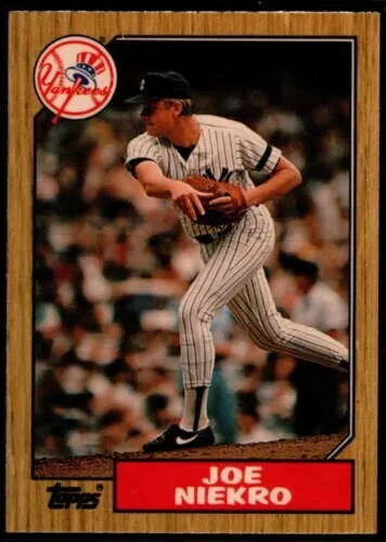 1987 Topps  #344 Joe NIEKRO copyright outside of stats- see photo-EX  FREE ship