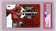 Jonathan India 2022 Topps Generation Now #GN-39 Signed PSA Authentic Auto Royals