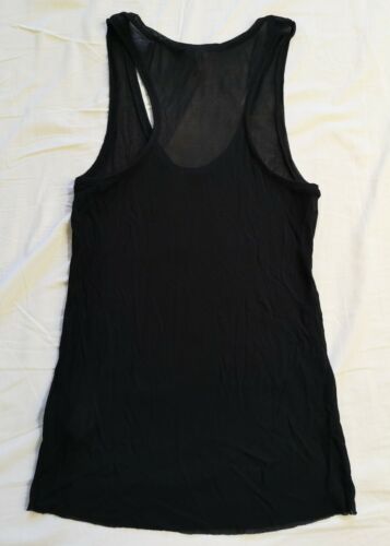 & Other Stories Women's Black Silk Sheer Mesh Tank Top Size 34 - Good Used - Picture 2 of 7