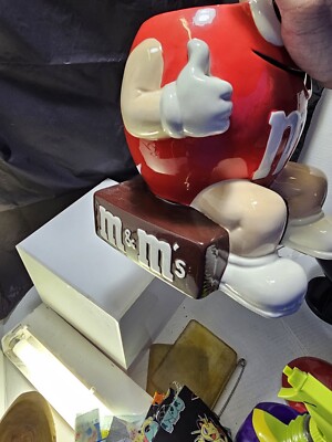 Vintage Collectible Mars M&Ms Red Character Ceramic Cookie Jar | eBay
