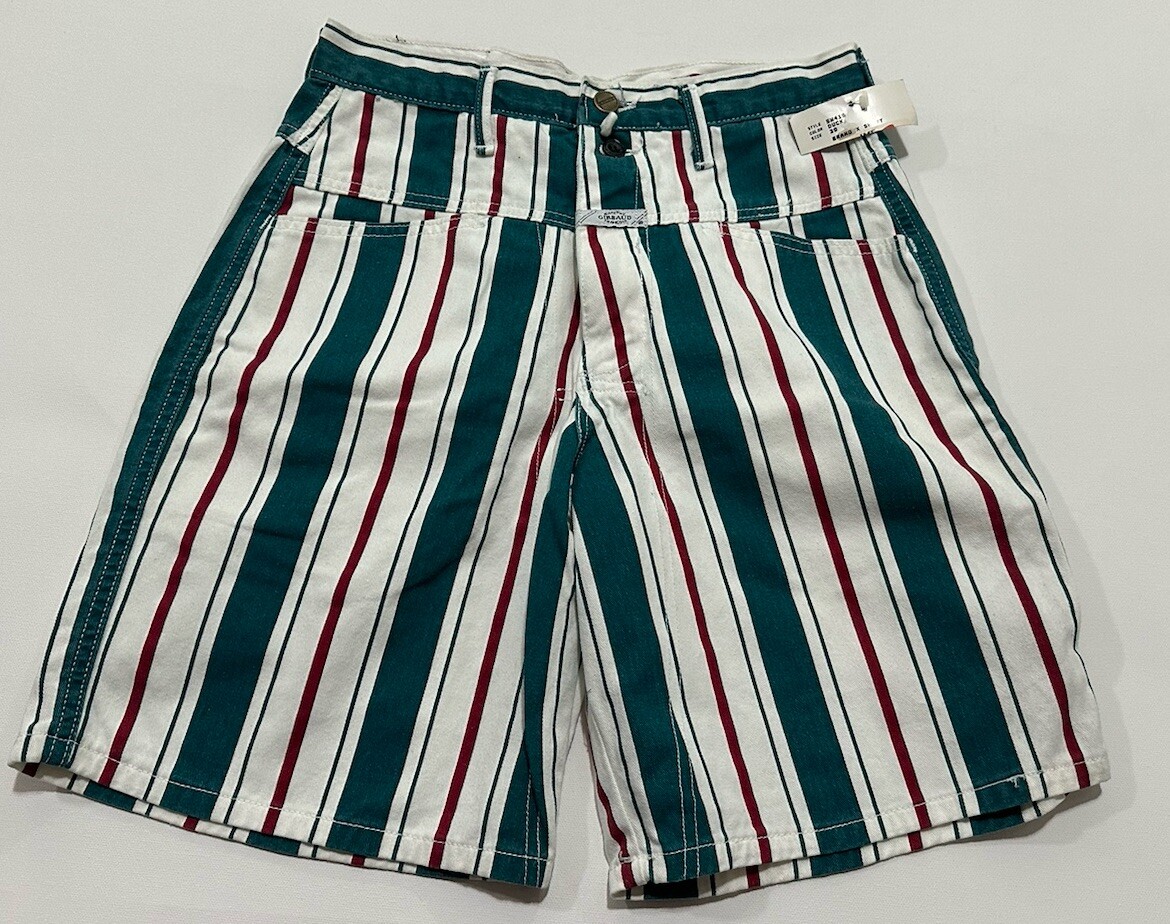 Vintage 90s Marithe Francois Girbaud Turquoise Red White Stripe
