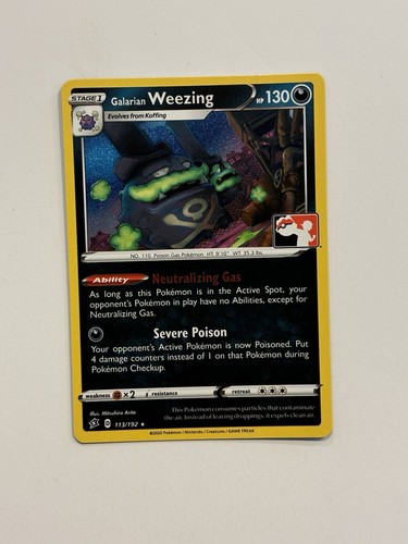 Galarian Weezing 113/192 Pokemon Prize Pack Series 1 NM variant Rebel Clash A