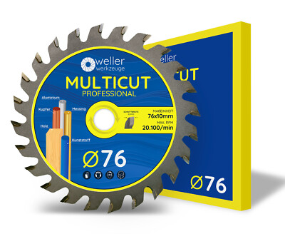 Profi MULTICUT Sägeblatt Trennscheibe Holz Laminat PVC NE Me 12V 10,8V Ø 76x10mm