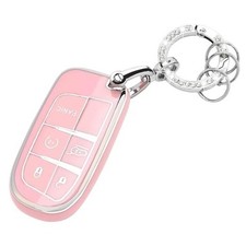 for Dodge Key fob Cover - Soft TPU Car Key Case Protector Fit for Grand Jeep
