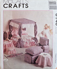 McCall's Sewing Pattern 8140 Fashion Doll Furniture Love Seat Chair OS VTG UC