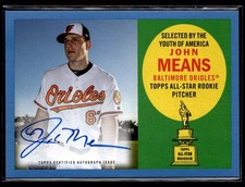 2020 Topps Archives 1960 Rookie All-Star Blue John Means Auto /25 Baltimore