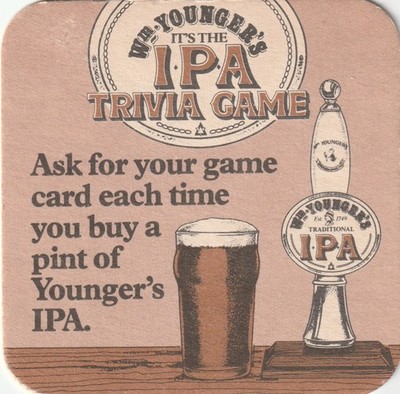 BIERMATTE - WM. JÜNGERE BRAUEREI - IPA QUIZSPIEL - (Kat.-Nr. 215) - (1986)