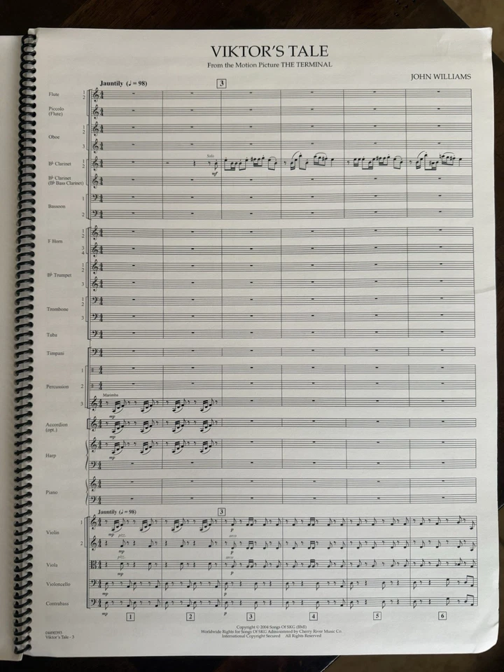 Viktor's Tale for solo clarinet and orchestra, John Williams - Signature Edition - Image 3 of 4