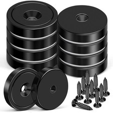 10 Pack Strong Magnets Heavy Duty, 150LB Neodymium Cup Magnets with Countersu...