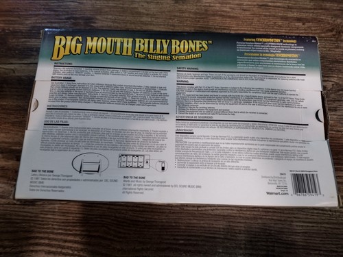 Vtg Gemmy Big Mouth Billy Bones "Bad To The Bone” Fish w/ Box, Lights Up, Works - Picture 7 of 12