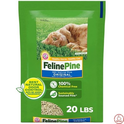 Original 100% Natural Low Dust Non-Clumping Cat Litter - 20lbs