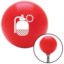 White Grenade W Pin Red Shift Knob W M16x1.5 Insert Shifter Auto Manual Brody