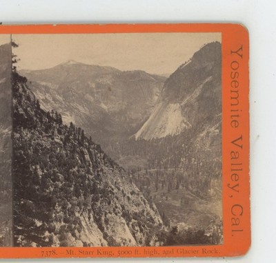 Mt Starr 5000ft Yosemite Valley California E&HT Anthony Stereoview c1865