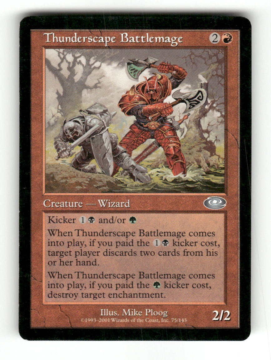 Thunderscape Battlemage 75 Uncommon Planeshift Magic: The Gathering Near Mint