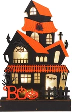 Indoor Halloween Haunted House Lights - Battery Operated Tabletop Decor