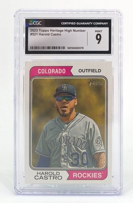 2023 Topps Heritage High Number Harold Castro #521 CGC 9 Top Pop Rockies