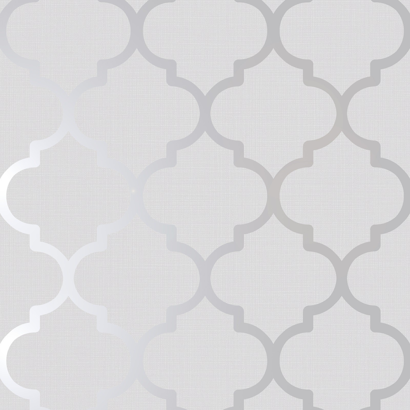Grey Silver Trellis Wallpaper Metallic Shimmer Slightly Textured Feature Wall