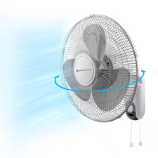 16 In. White Oscillating 3-speed Wall-mount Fan With Adjustable Tilt