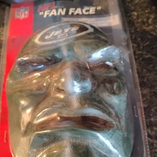 Franklin Sports NFL Fan Face Mask Green Rubber One Size Elastic Straps