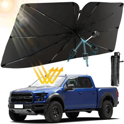 Multper Car Windshield Sun Shade - Reflective Foldable Sunshade Umbrella for UV