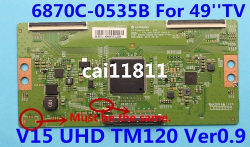 Original   T-con board 6870C-0535B V15 UHD TM120 VER0.9 6871L-4044A For 49'' TV