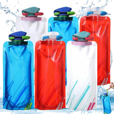Lot De 6 Bouteille Pliable, 700ML Bouteilles D'Eau Pliable Portable Avec Crochet