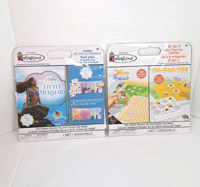 NEW Colorforms Lot (2) Sets Little Mermaid Live Action & Word Splash Tic Tac Toe