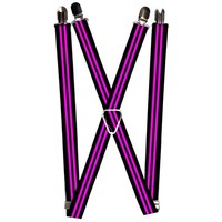 `Suspenders - 1.0`` - Stripe Black/Pink` (Us Import) ACC NEU
