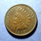 1887 Indian Cent  Borderline Uncirculated