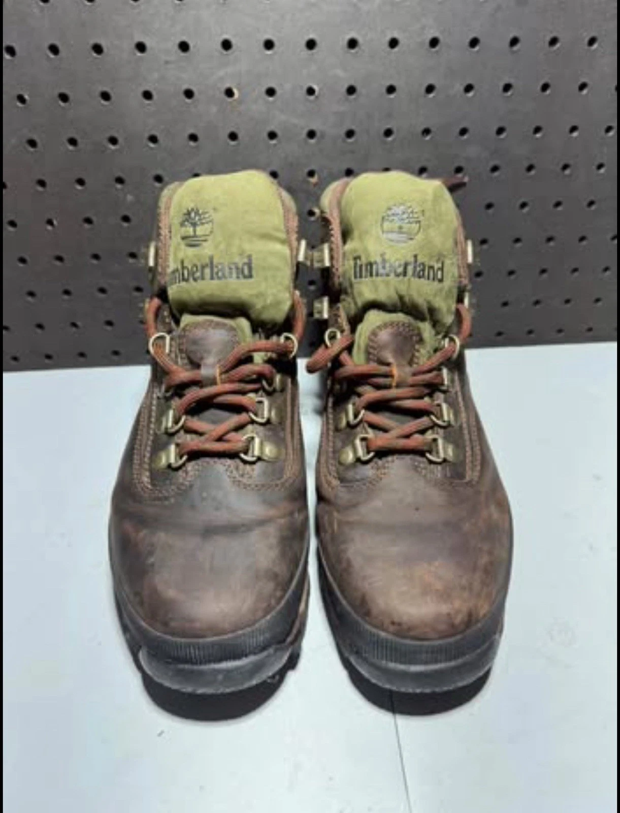 Scarpe stivali Timberland da donna taglia 9 5 M Euro Hiker Gaucho 95310 in pelle marrone