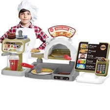 Playset Pizzeria con Registratore di Cassa e Forno Set Ristorante Idea Regalo