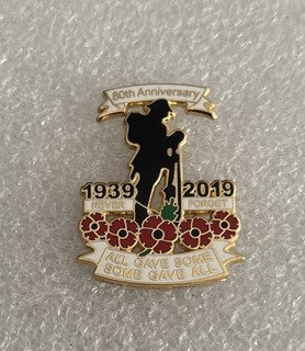 80th Anniversary Of WWII Poppy¹ Remembrance Lapel Enamel Badge 1939 2019