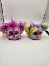 Furblet Interactive Mini Talking Furby x2 Tie Dye Pink Purple Clip