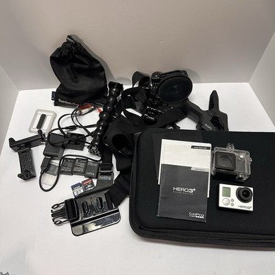 GoPro Hero 3 Plus Silver Edition w/ Accessories & Carry Case