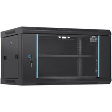 6U High-Capacity Server Cabinet 15.5in Deep 200lb Load Ventilation Holes
