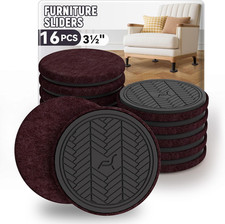 Felt Furniture Sliders for Hardwood Floors, 16 PCS 3 Heavy Duty