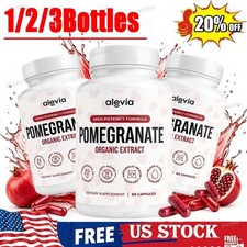 1 3Bottles Alevia Pomegranate Capsules 60ct Organic Extract Antioxidant 2026 USA