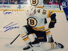 Fraser Minten Signed Inscribed 8x10 Photo Boston Bruins 🐻🐻 With COA 