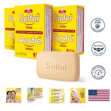 Acne Treatment Soap 4.4 Oz 3-Pack Deep Cleansing Sulfur Soap Bar for Breakouts